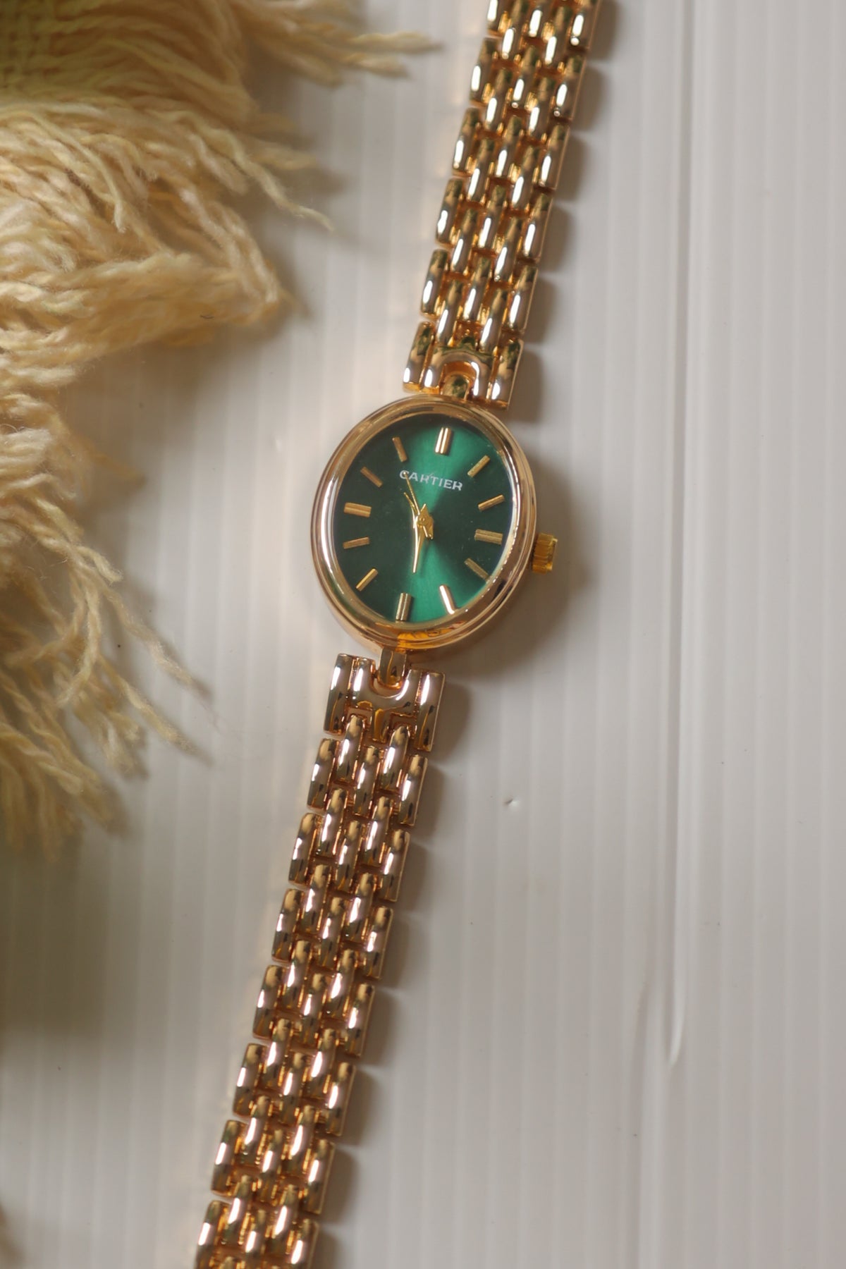 Oliv Mini Oval Gold Green
