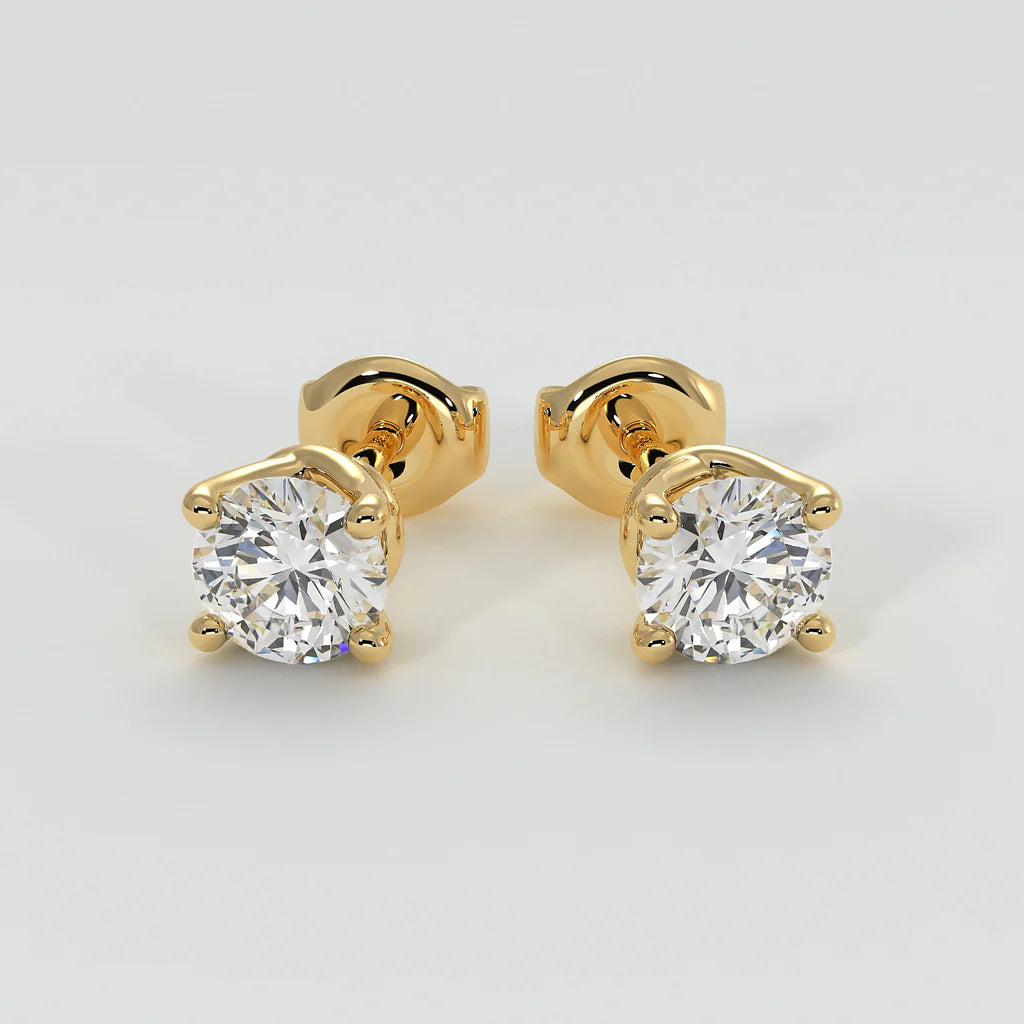 Silver Diamond Studs