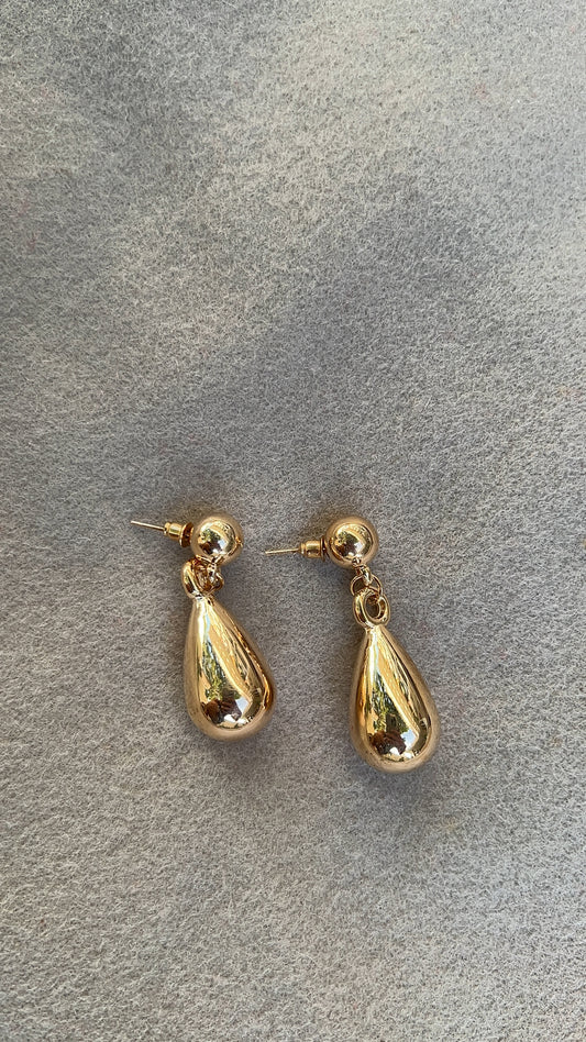 Golden Long Drop Earrings