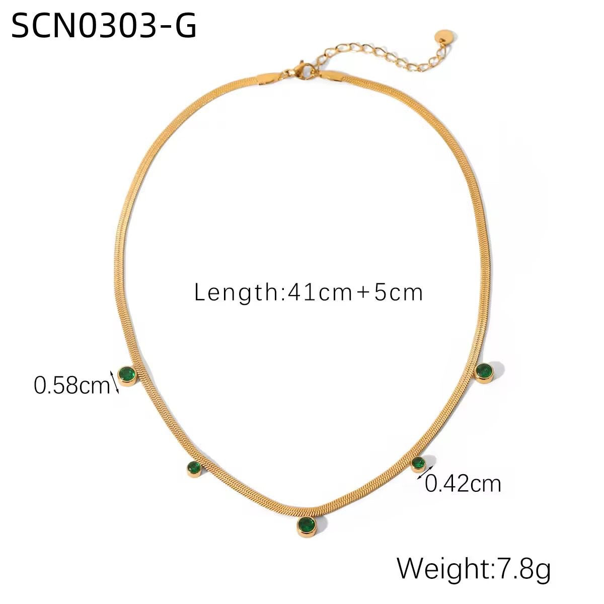 Five Mini Diamond Necklace