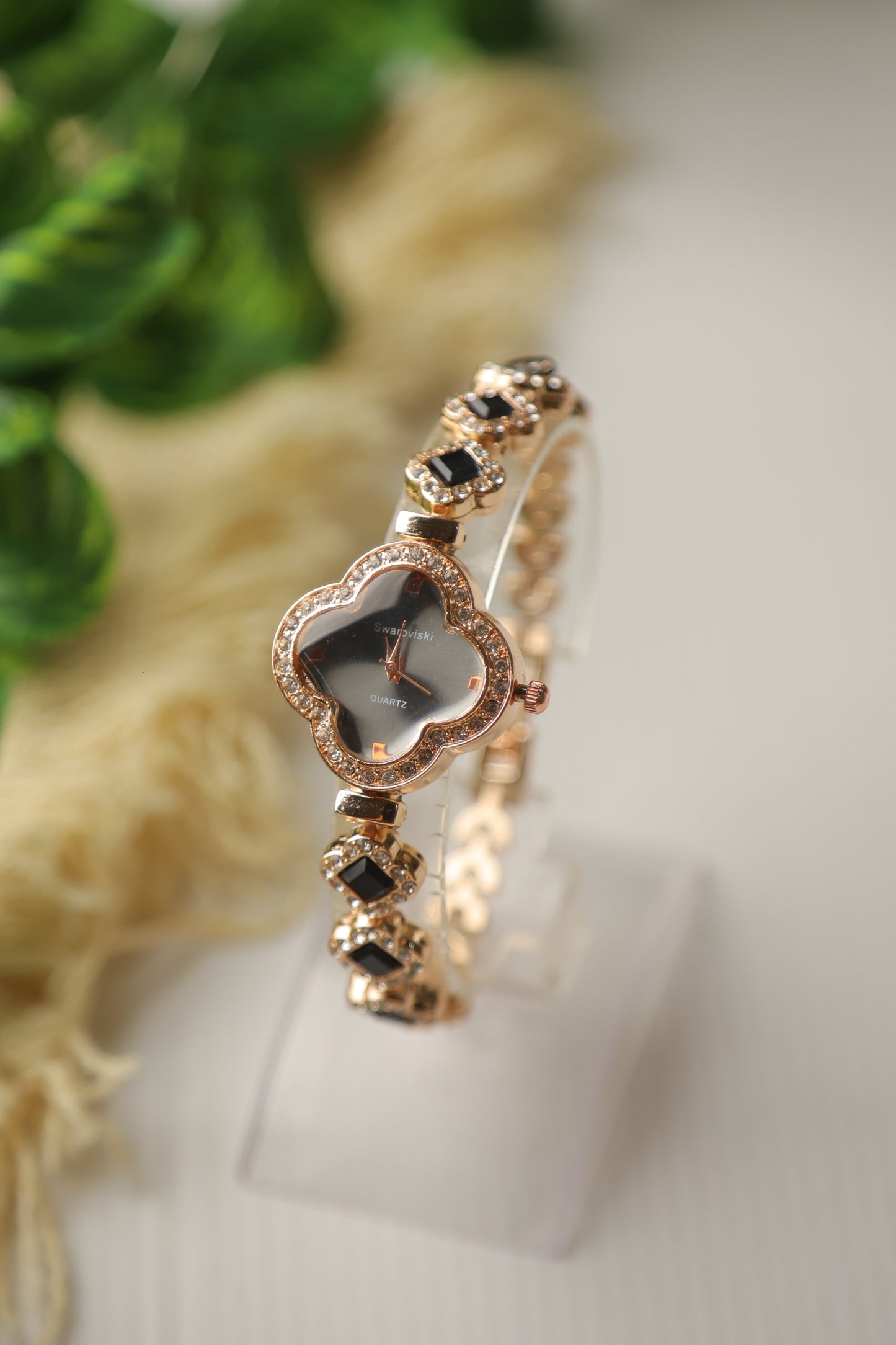 Swaroviski Black Clover Watch