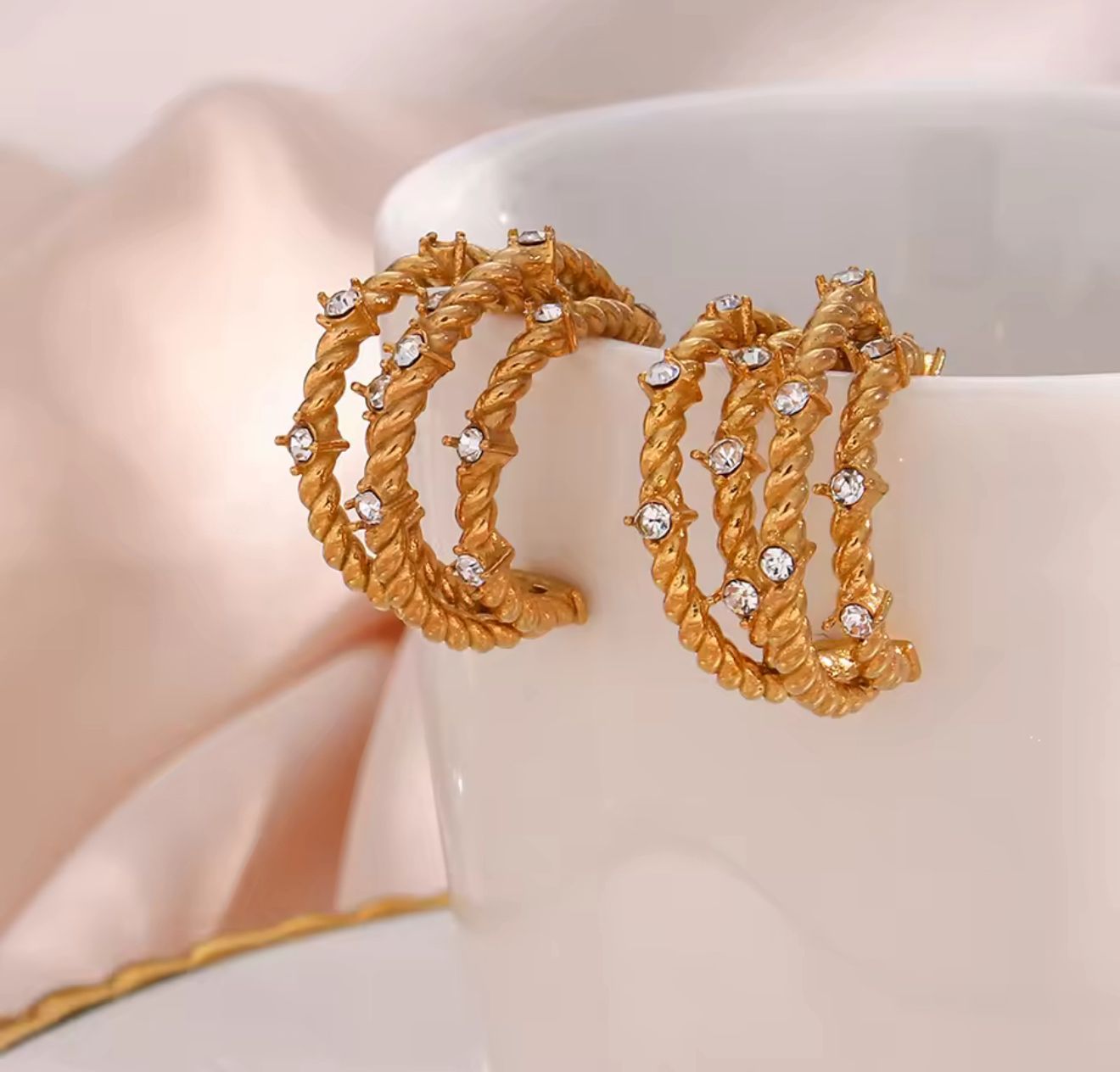 Four Layered Earrings