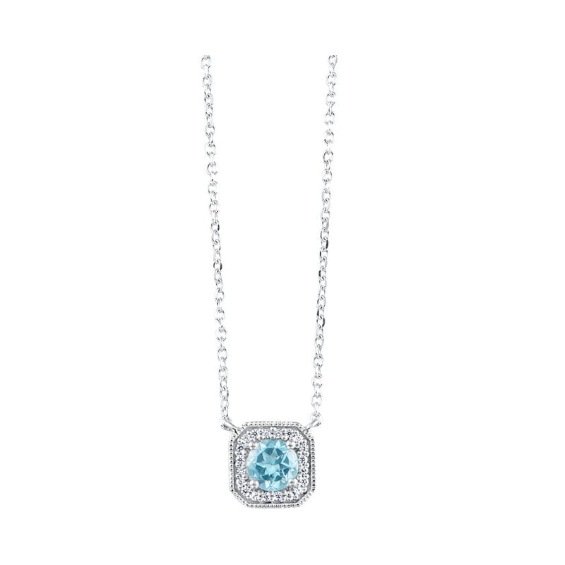 Blue Diamond Stone Necklace