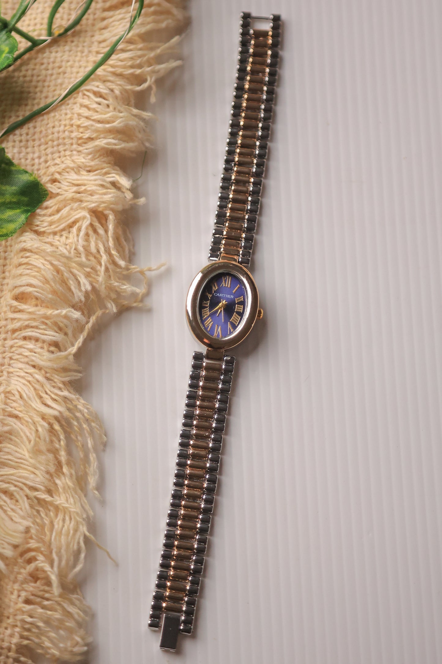 Cartier Oval Blue Twotone