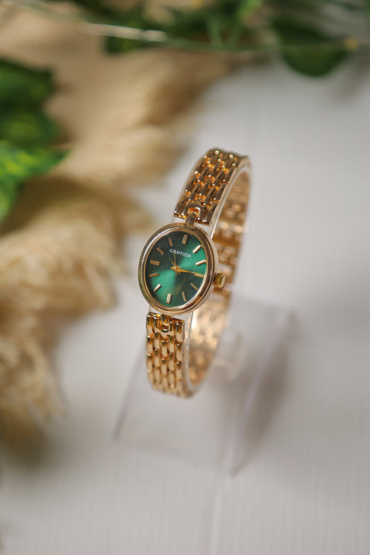 Oliv Mini Oval Gold Green