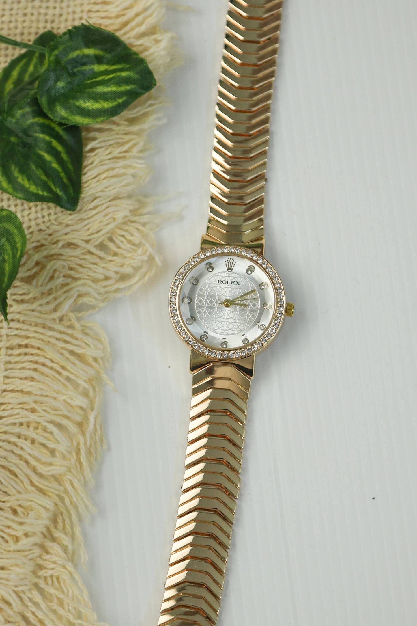 Rolex Stoned Gold