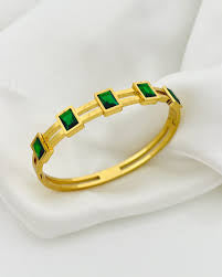 Hollow Green Bangle