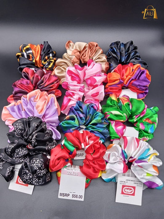 Colourful Scrunchies Pack Of 12