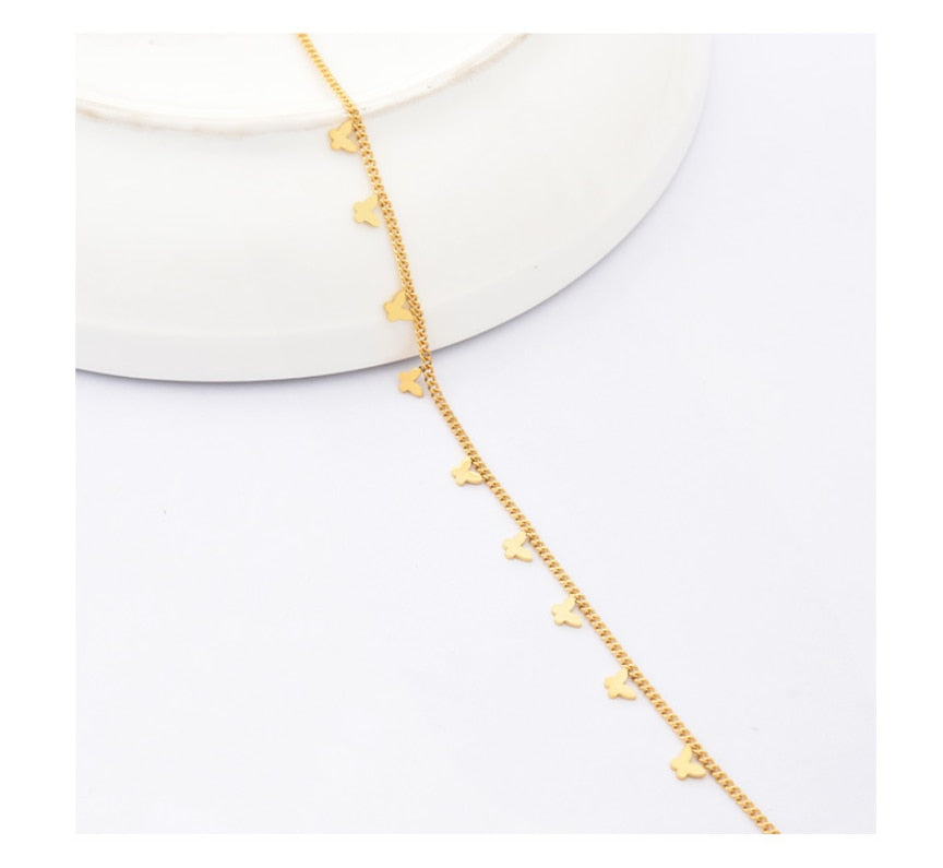 Minimalistic Butterfly Anklet