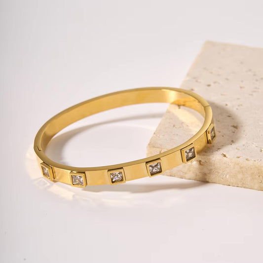 Stoned Square Bangle