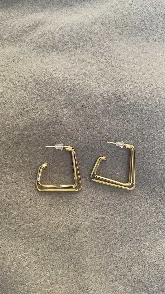 Multi Layer Square Earrings