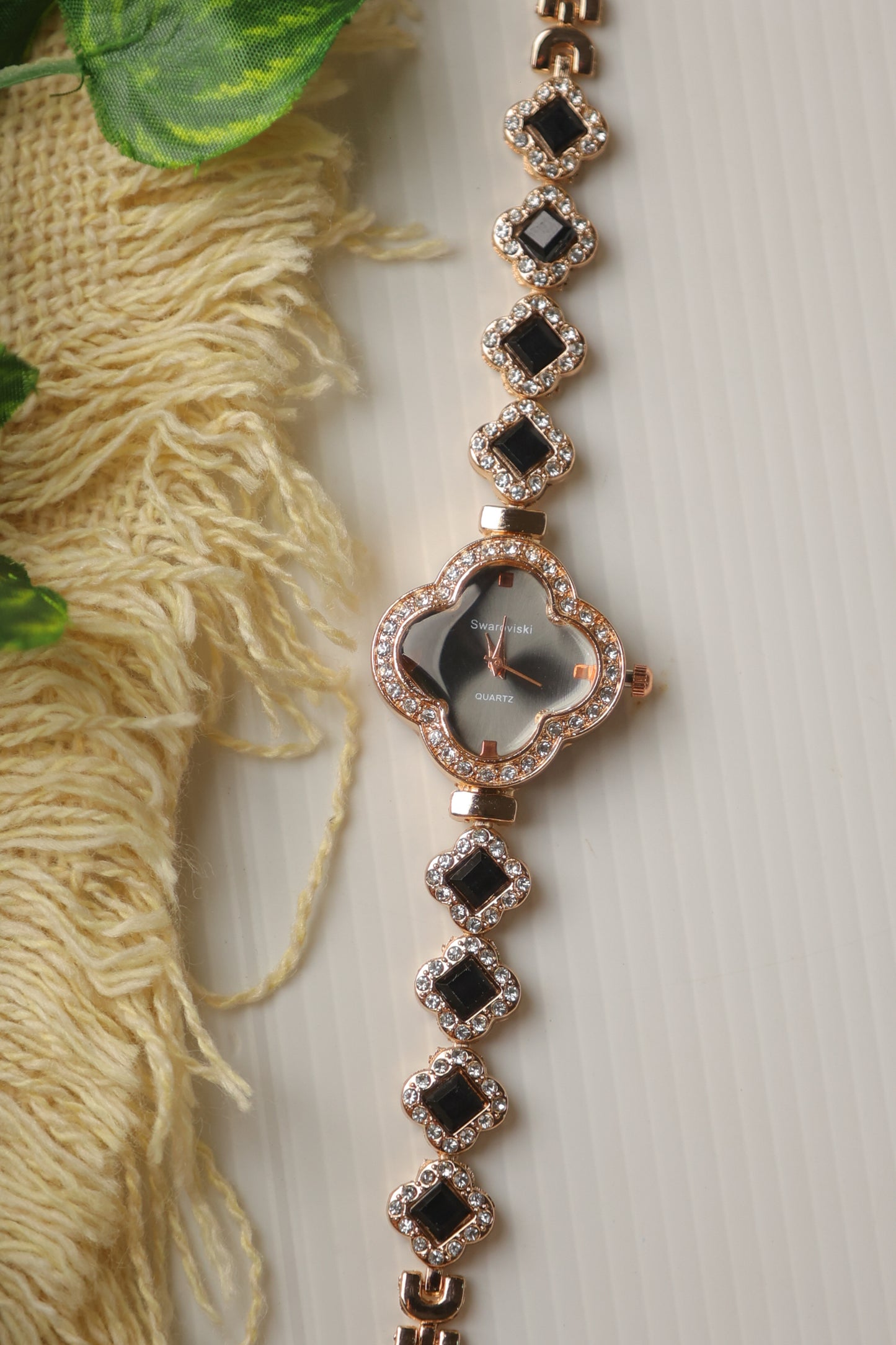 Swaroviski Black Clover Watch