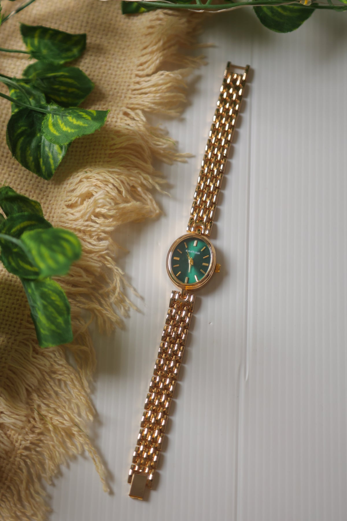 Oliv Mini Oval Gold Green