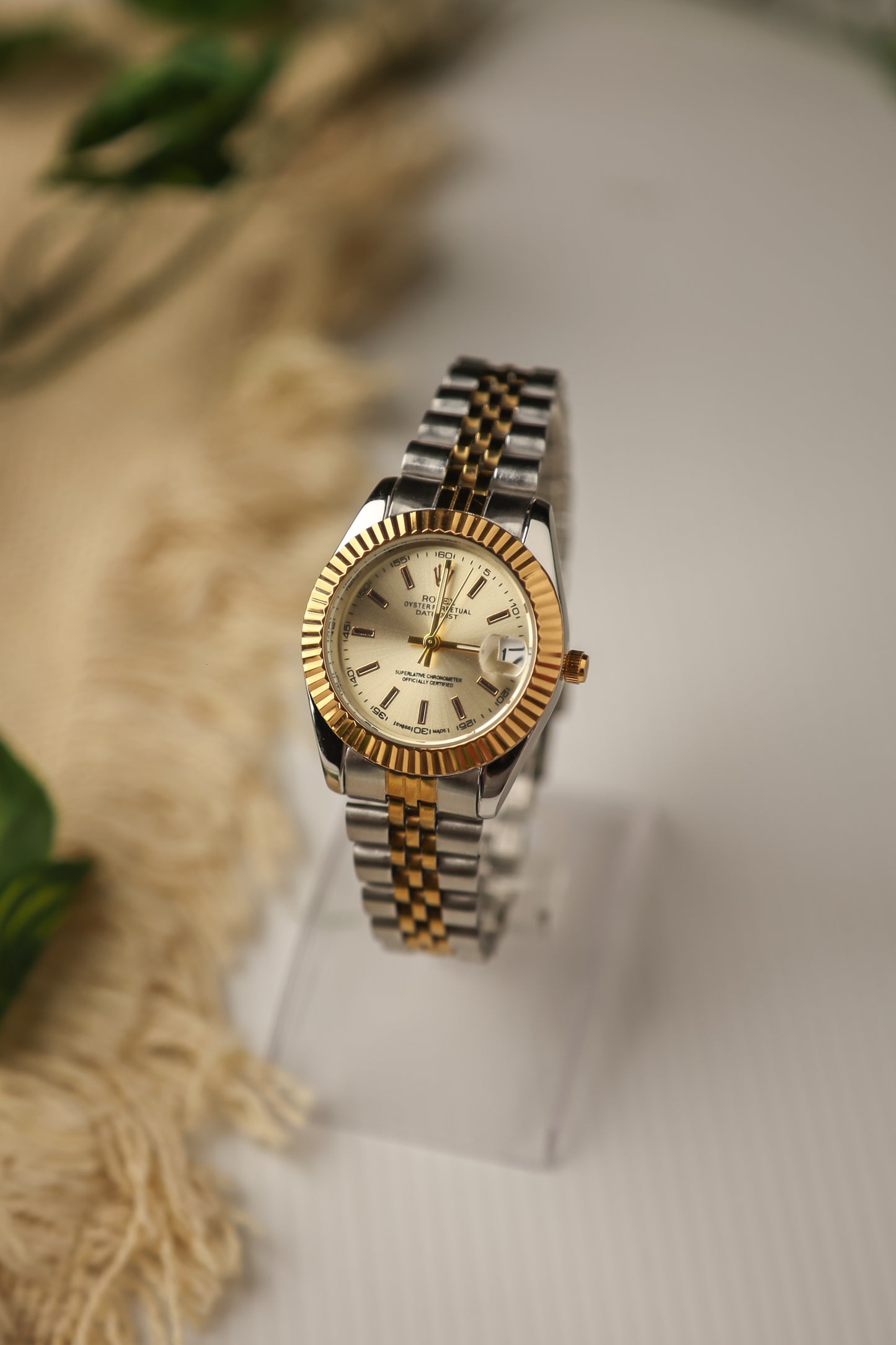 Rolex Oyster Perpetual (Golden Dial)