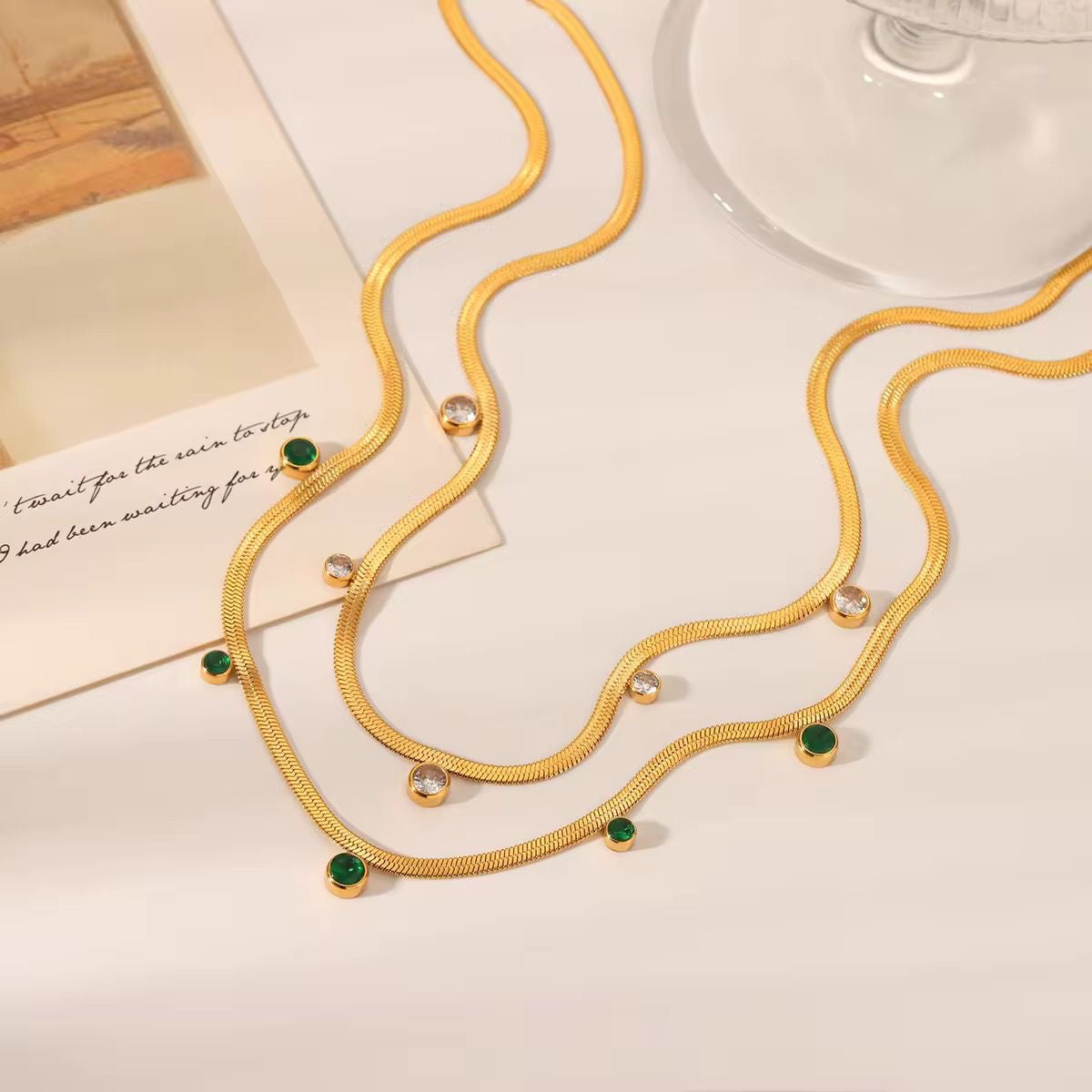 Five Mini Diamond Necklace