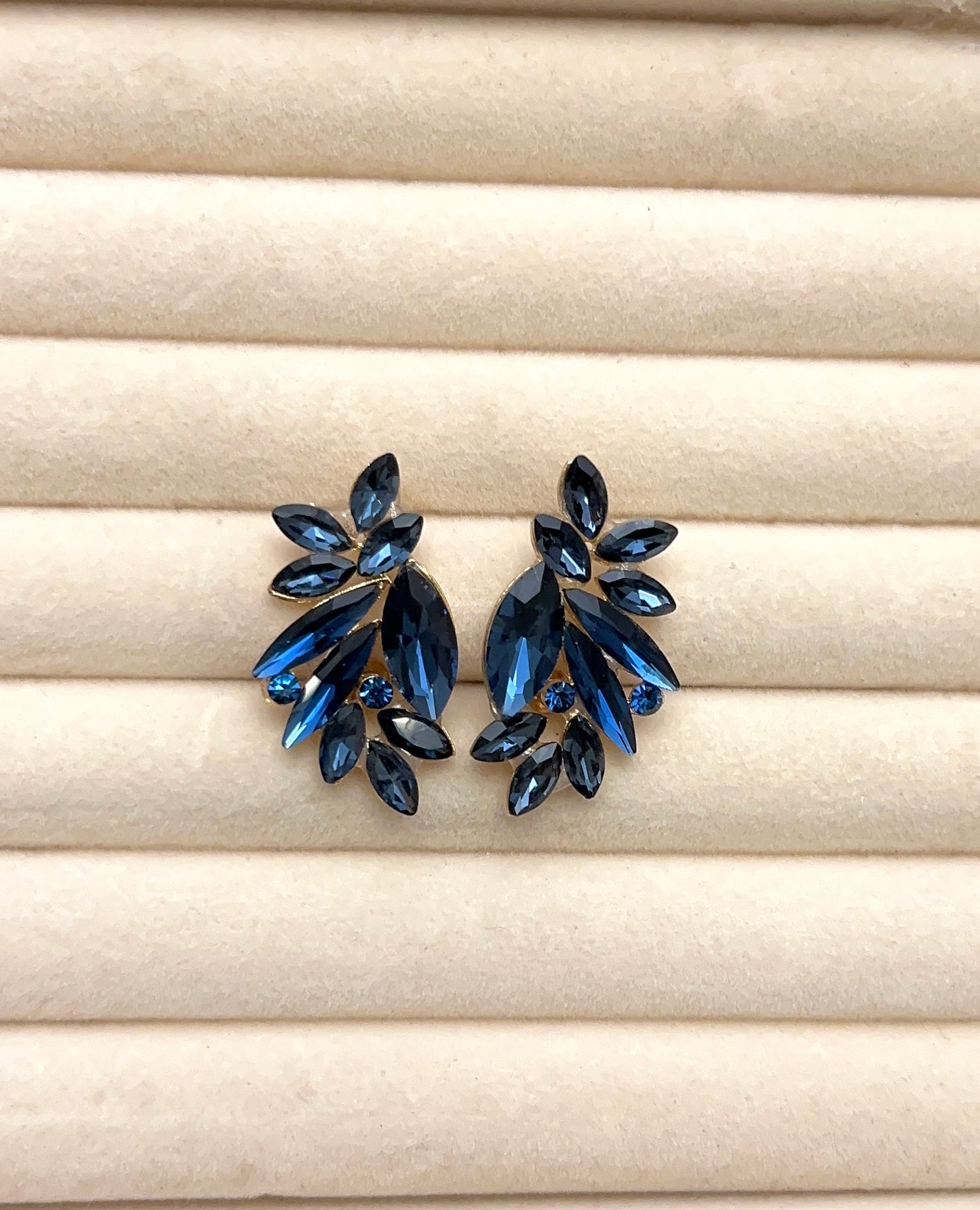 Blue Diamond Stones Earrings