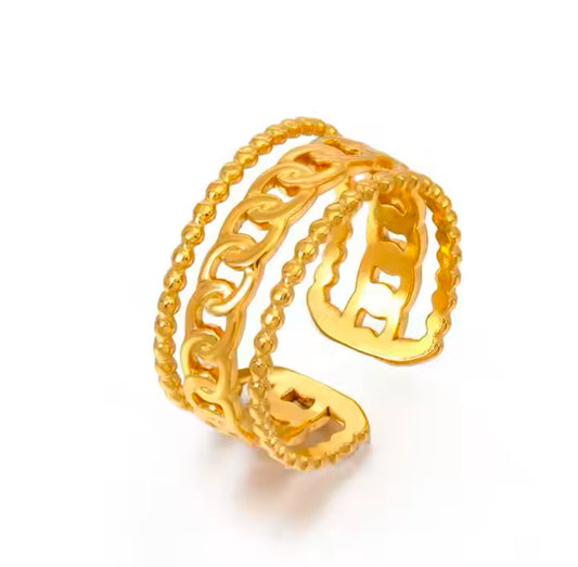 Adjustable Double Layer Ring