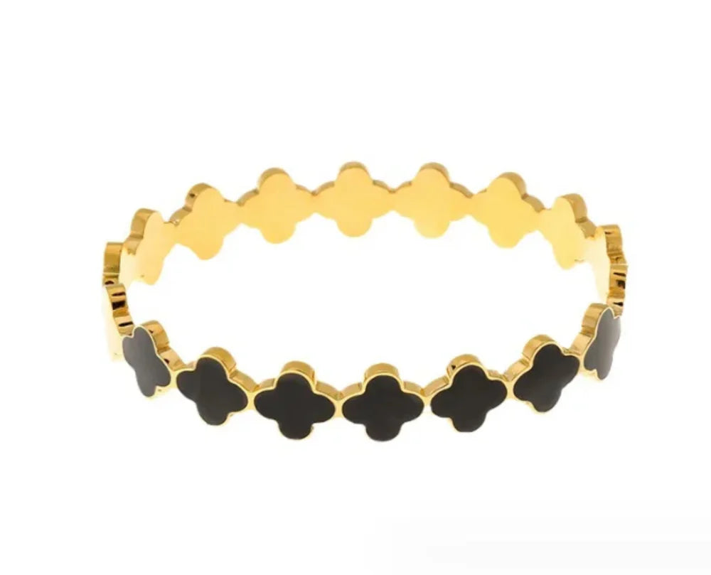 Stainless steel All in All Black Clover bracelet