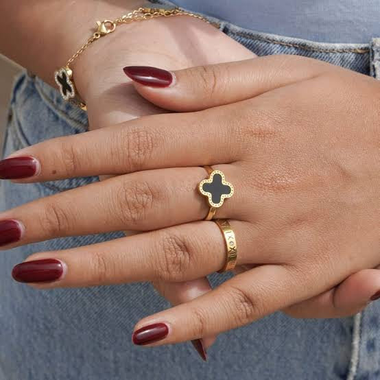 Black Clover Adjustable Ring