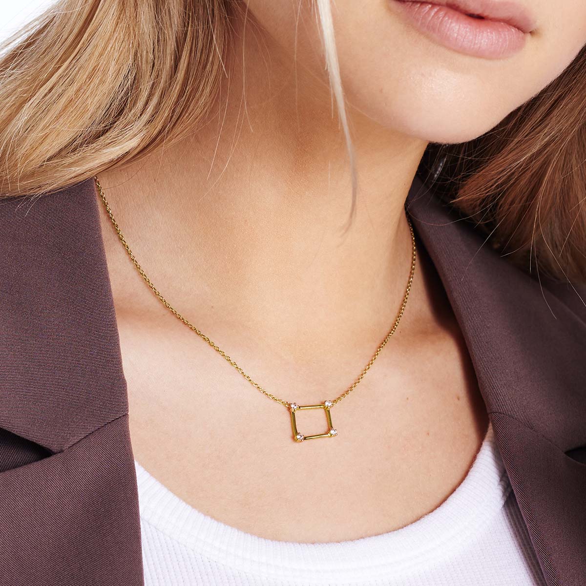 Square Hollow Necklace