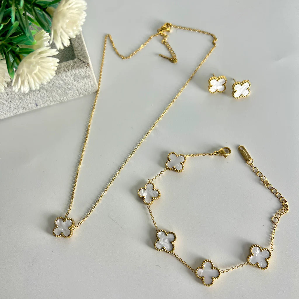 Four Leaf Clover Jewellery Set