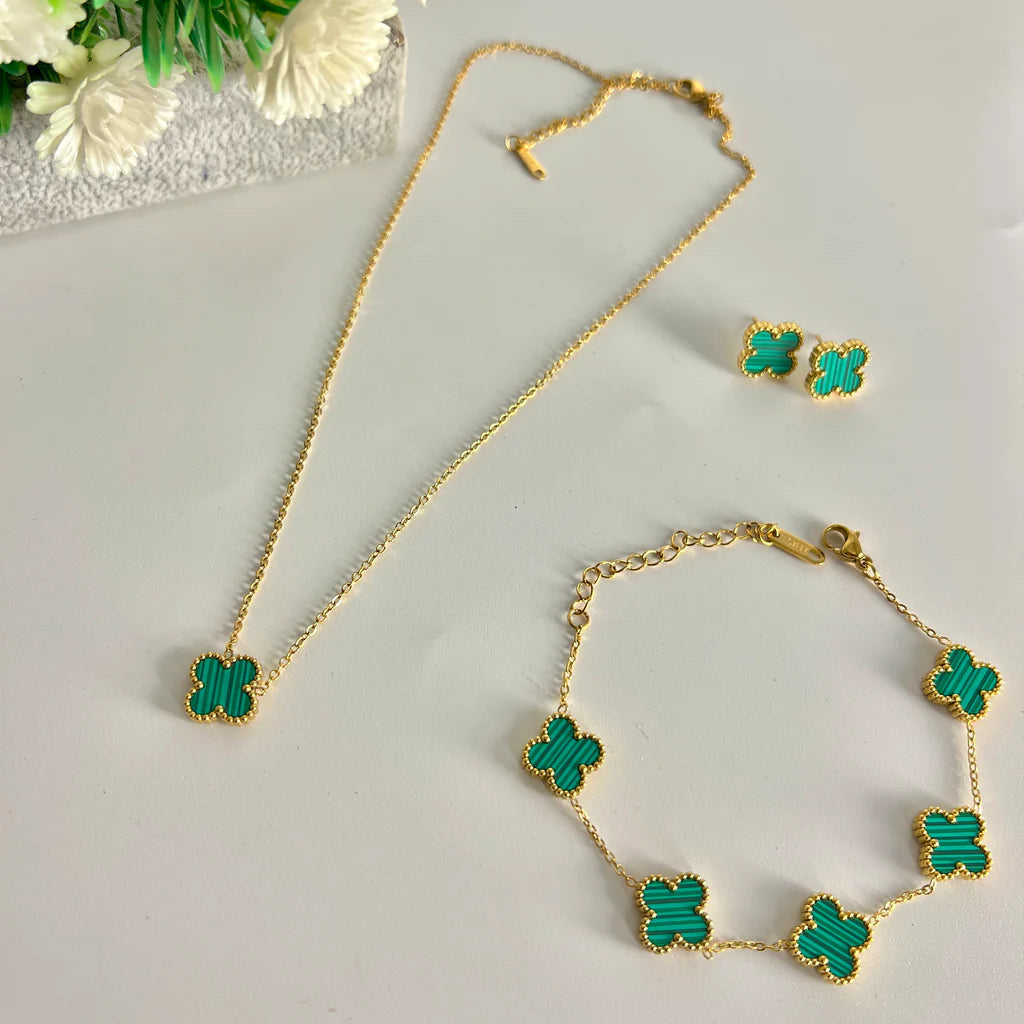 Four Leaf Clover Jewellery Set