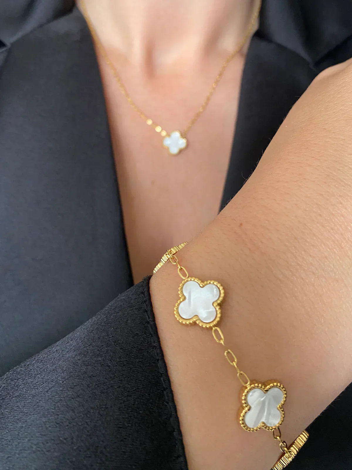 Clover Bracelet Trio Stack Set